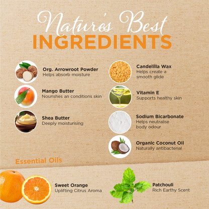 Brand new - Orange & Patchouli Deodorant - 60g - Trade