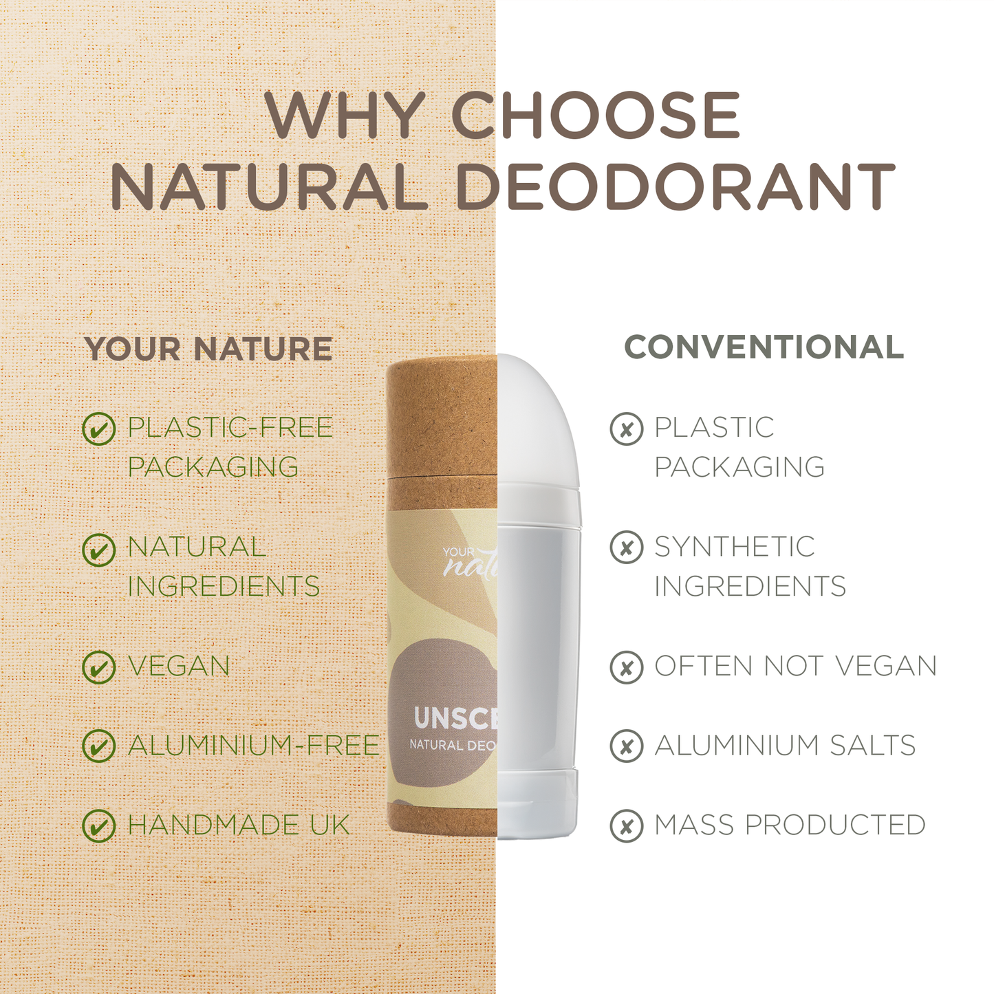 Unscented Deodorant - 60g
