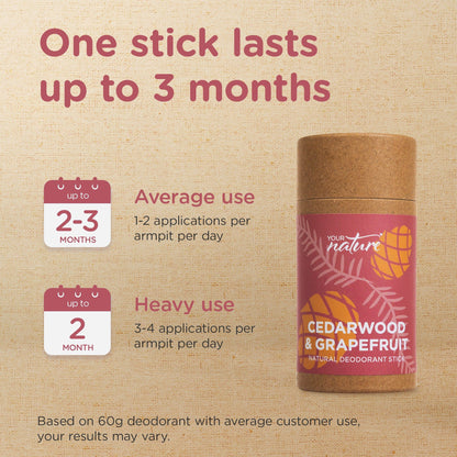 Brand new - Cedarwood & Grapefruit Deodorant - 60g - Trade