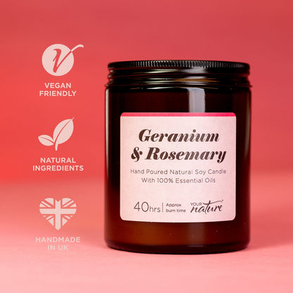 Geranium + Rosemary Candle
